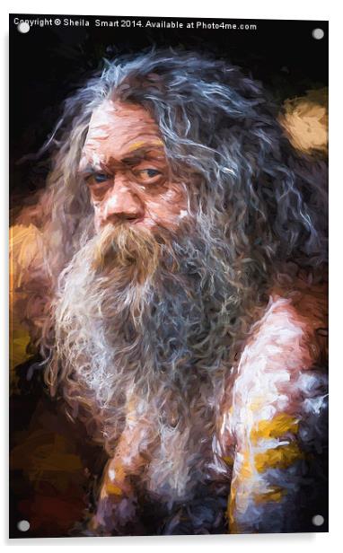  Portrait of an Australian aborigine Acrylic by Sheila Smart