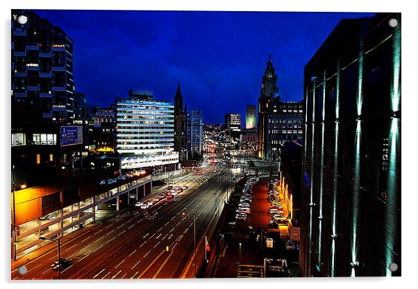 Into The City Acrylic by john foley