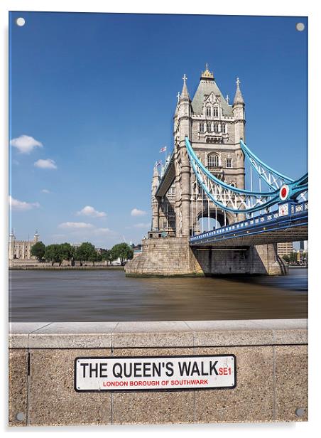  The Queen's Walk View Acrylic by LensLight Traveler