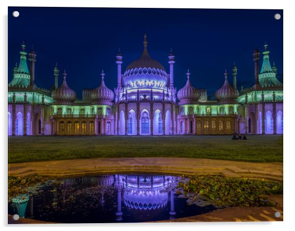 Brighton Pavillion At Night Acrylic by LensLight Traveler