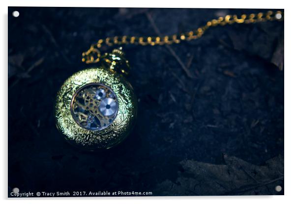 Lost pocket watch Acrylic by Tracy Smith