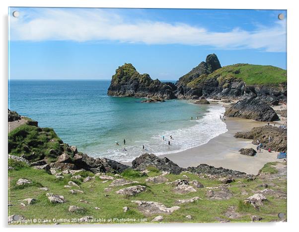 Kynance Cove Acrylic by Diane Griffiths