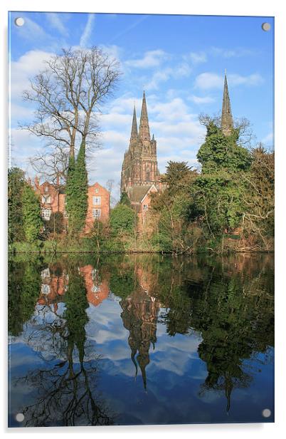 Lichfield Cathedral Acrylic by Diane Griffiths
