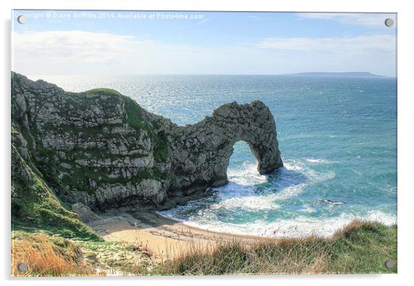 Durdle Door Acrylic by Diane Griffiths