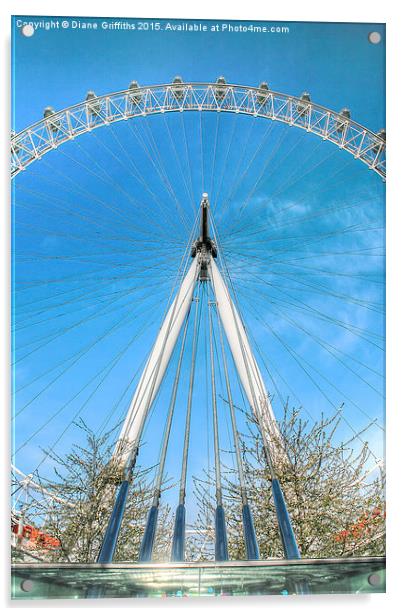  The London Eye,  London Acrylic by Diane Griffiths