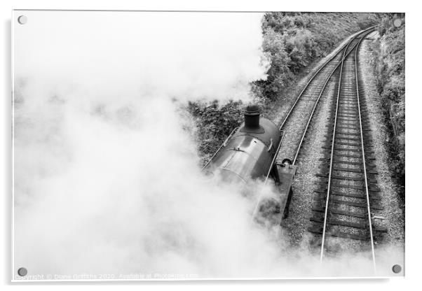 Steam Train at Llangollen Acrylic by Diane Griffiths