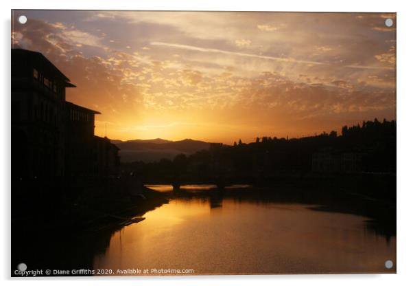 Florence Sunset Acrylic by Diane Griffiths