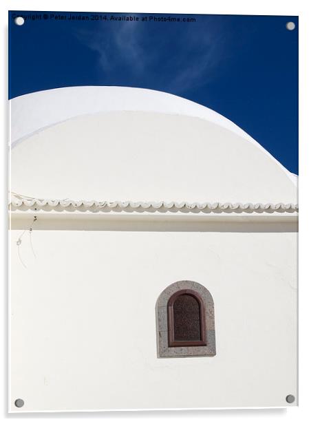 White Church Dome Acrylic by Peter Jordan
