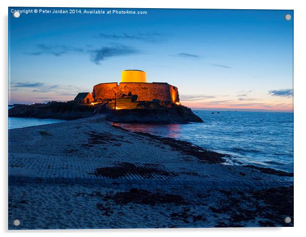 Fort Grey Sunset Acrylic by Peter Jordan