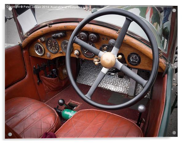  Vintage Bentley Car Cockpit Acrylic by Peter Jordan