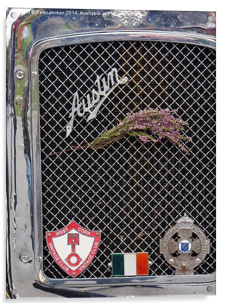  Vintage Austin 7 Radiator Acrylic by Peter Jordan