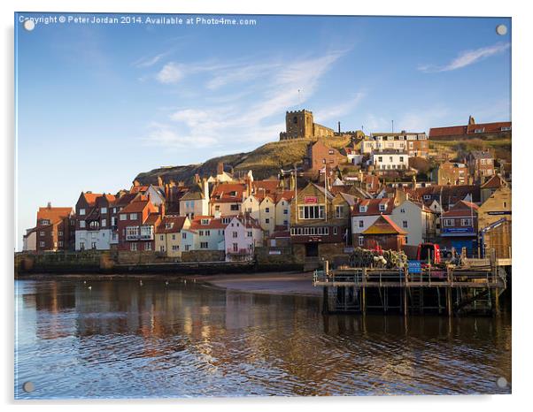  Whitby Harbour Twilight Acrylic by Peter Jordan