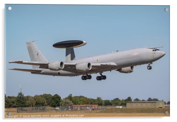 Royal Air Force E-3D Sentry  Acrylic by daniel kennedy