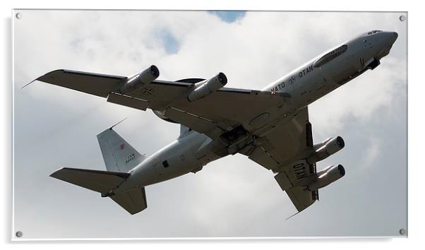 NATO E-3A Sentry departs RAF Waddington Acrylic by daniel kennedy