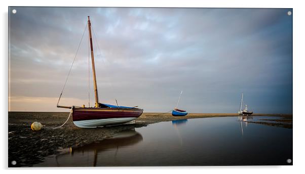 the boats Acrylic by Tomasz Ruban