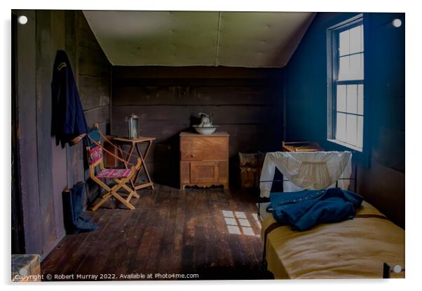 General Grant's Cabin Bedroom. Acrylic by Robert Murray