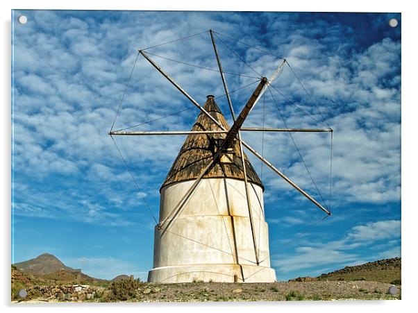 Spanish windmill Acrylic by Robert Murray