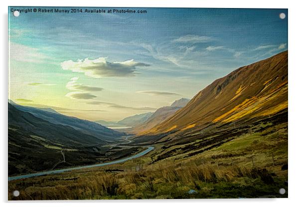  Highland Glen Acrylic by Robert Murray
