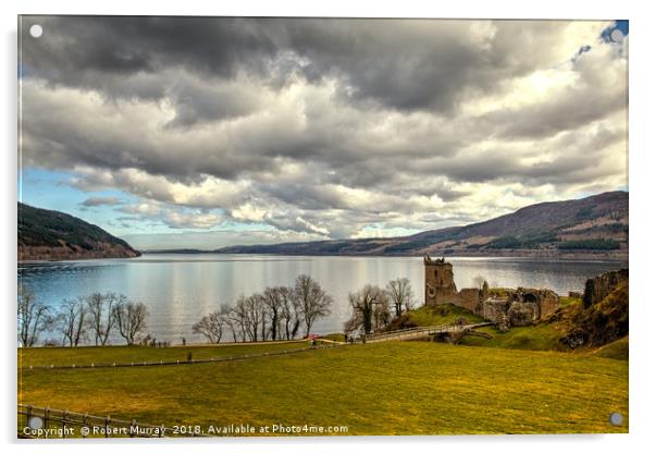 Castle Urquhart and Loch Ness Acrylic by Robert Murray