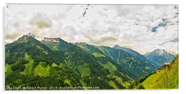 Austrian Tyrol Panorama Acrylic by Robert Murray