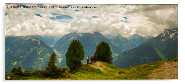 Walking in the Austrian Tyrol Acrylic by Robert Murray
