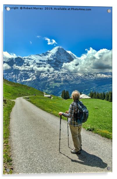 Contemplating the Eiger Acrylic by Robert Murray