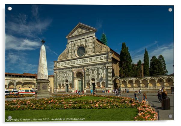 Basilica of Santa Maria Novella, Florence. Acrylic by Robert Murray