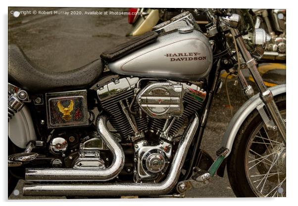 Harley Davidson motorcycle engine Acrylic by Robert Murray