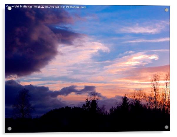 Beautiful Sunset 1  Acrylic by Michael Wick