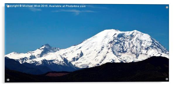 Mt Rainier  Acrylic by Michael Wick