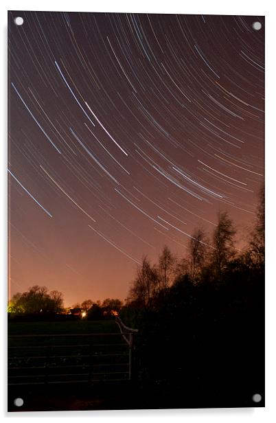 Star Trail Dorchester on Thames Acrylic by Andy Heap