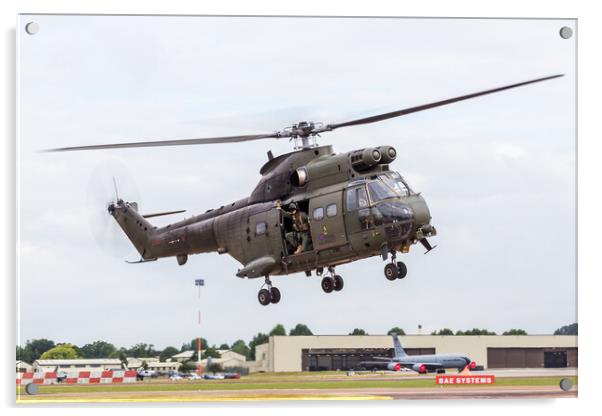Royal Air Force Puma arrives at RIAT17 Acrylic by Jason Wells