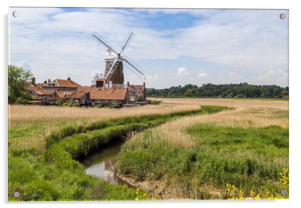 Channel leading to Cley Windmill Acrylic by Jason Wells