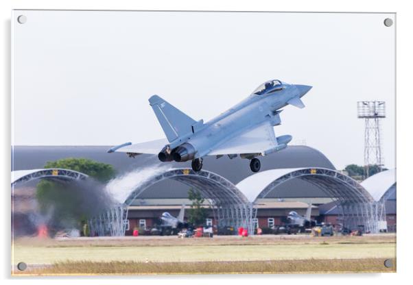 Eurofighter Typhoon taking off Acrylic by Jason Wells