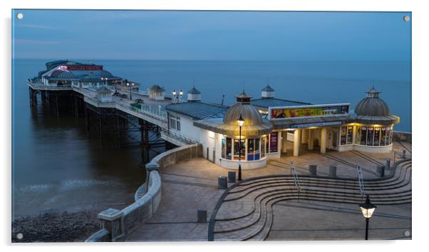 Day turns to night at Cromer pier Acrylic by Jason Wells