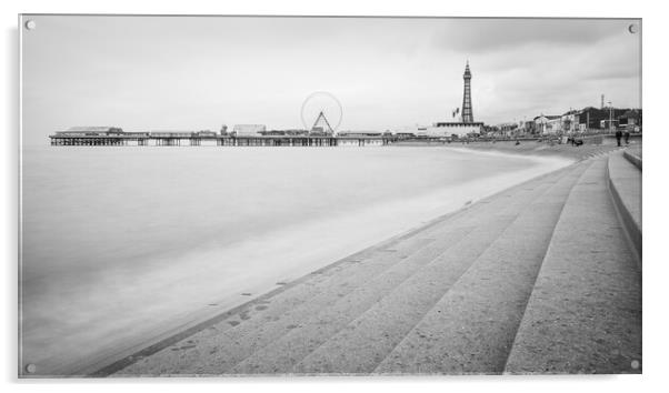 Blackpool Tower and the Central Pier Acrylic by Jason Wells