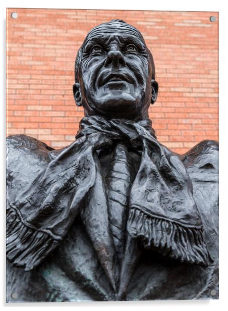 Close up of the Bill Shankly statue at Anfield stadium Acrylic by Jason Wells