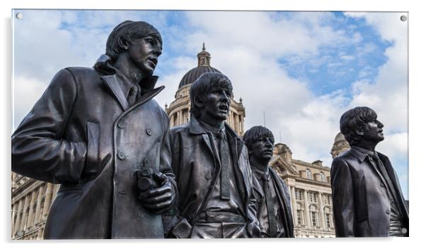The Beatles statue Acrylic by Jason Wells