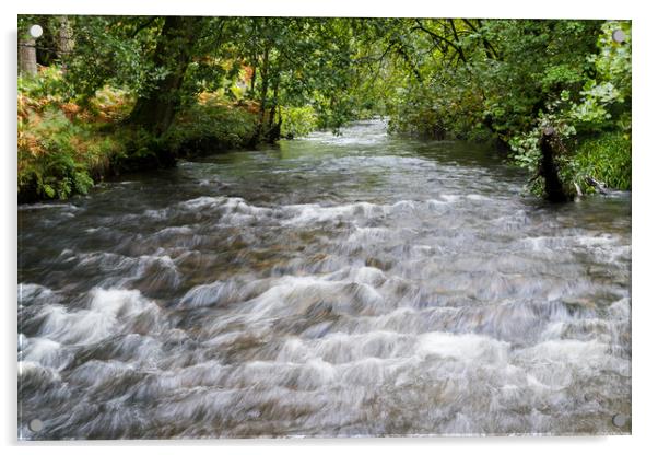 Water flowing towards Llyn Padarn Acrylic by Jason Wells