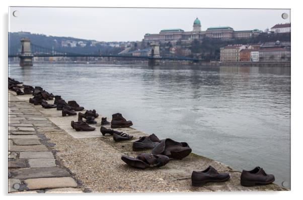 Shoes on the Danube Bank Acrylic by Jason Wells
