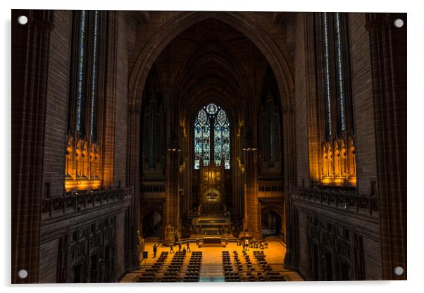 Anglican Cathedral in Liverpool Acrylic by Jason Wells