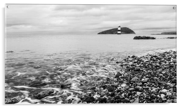 Penmon point in black and white Acrylic by Jason Wells