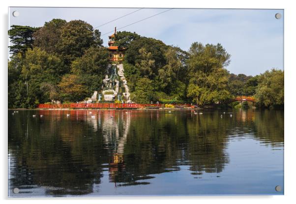 Peasholm Park pagoda Acrylic by Jason Wells