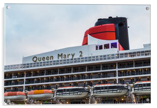 Queen Mary 2 berthed in Liverpool Acrylic by Jason Wells