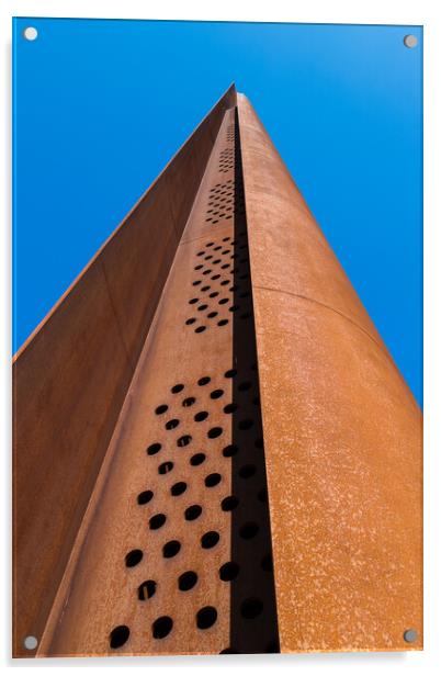 Looking up at the Memorial Spire Acrylic by Jason Wells