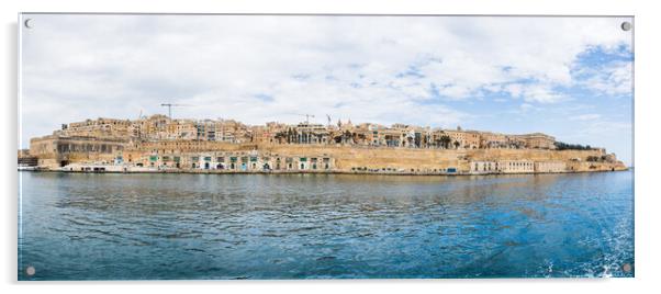 Valletta skyline panorama Acrylic by Jason Wells