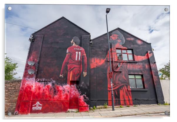 Mo Salah mural Acrylic by Jason Wells