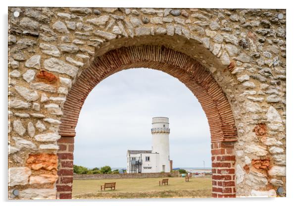 Hunstanton lighthouse framed Acrylic by Jason Wells