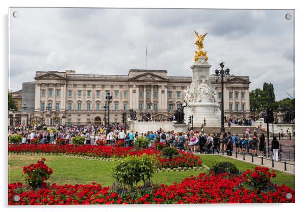 Flowers around Buckingham Palace Acrylic by Jason Wells
