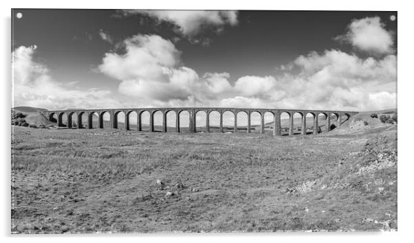 Ribblehead Viaduct panorama Acrylic by Jason Wells